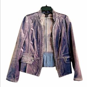 NWOT WHBM gray velvet jacket